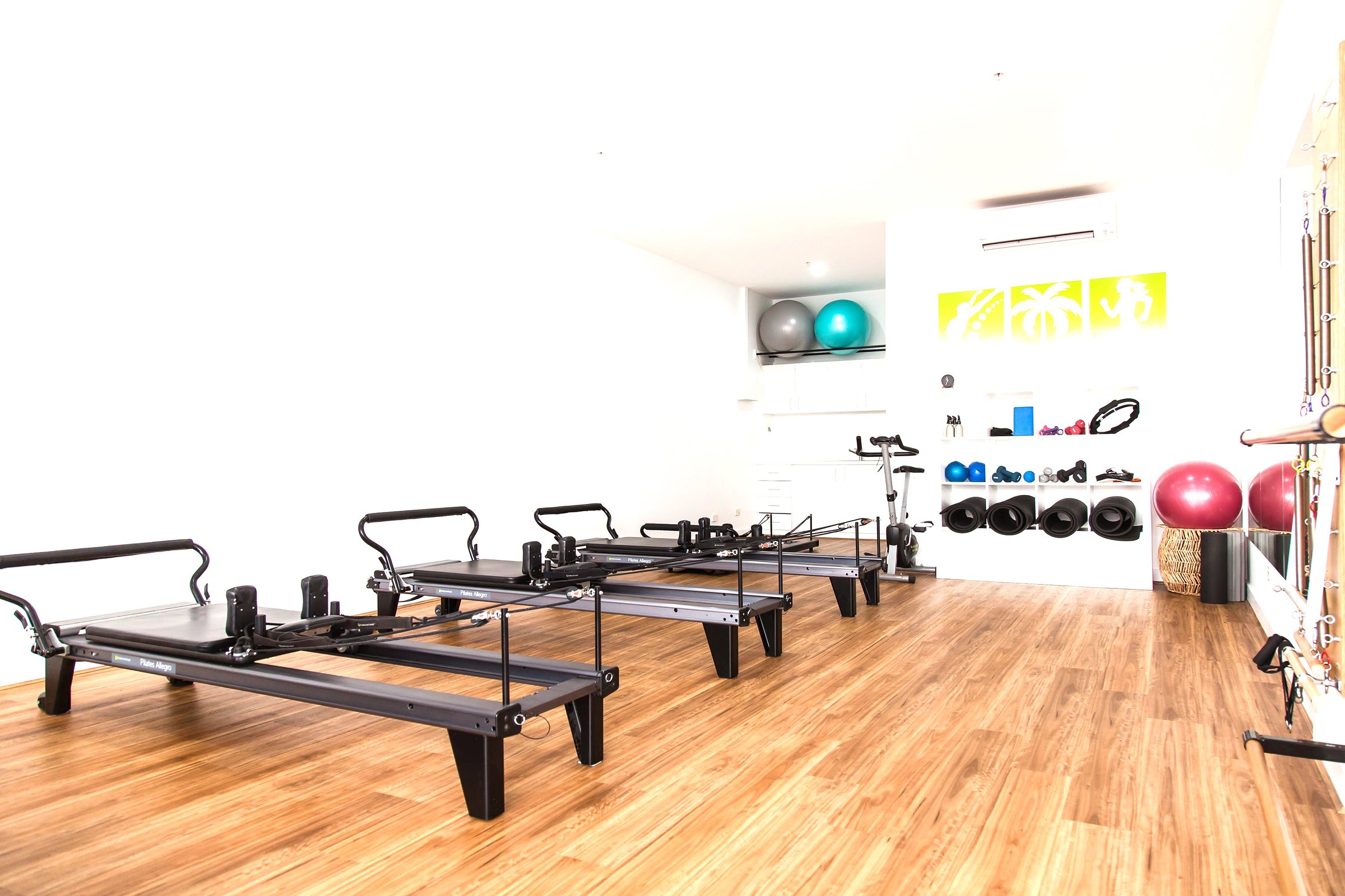 The clinical Pilates studio with reformers